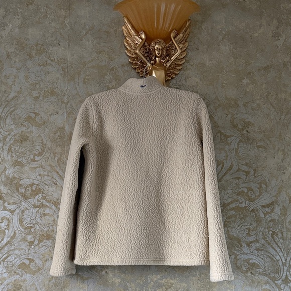 Vineyard Vines Fleece Pullover with Blue Zipper - Picture 5 of 6